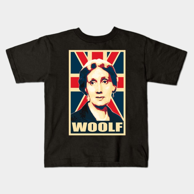 Virginia Woolf Kids T-Shirt by Nerd_art